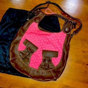 Betsey Johnson • Crossbody Pink & Brown Bag